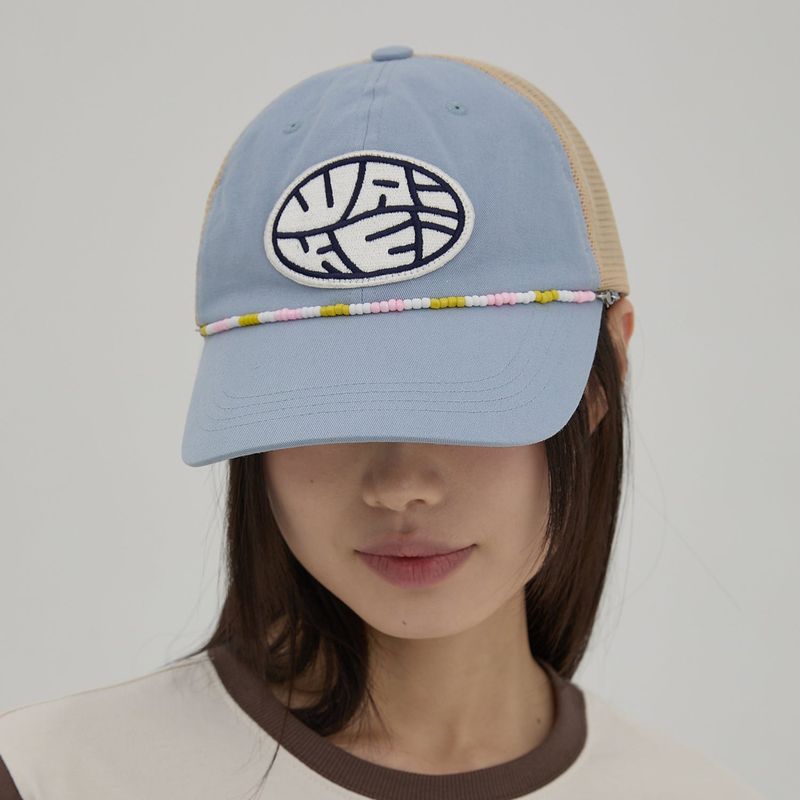 WaiKei(ワイケイ)の「Detachable Beads String Mesh Ball Cap(Hats)」