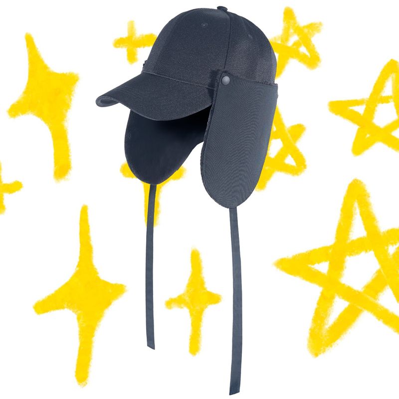 C Wear by the Genius(シーウェア バイザジーニアス)の「EAR FLAP BALL CAP BLACK / VELBOA FLAP(Hats)」
