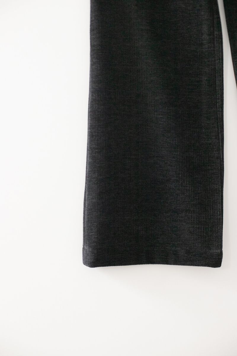 Corduroy boots cut pants (Black)