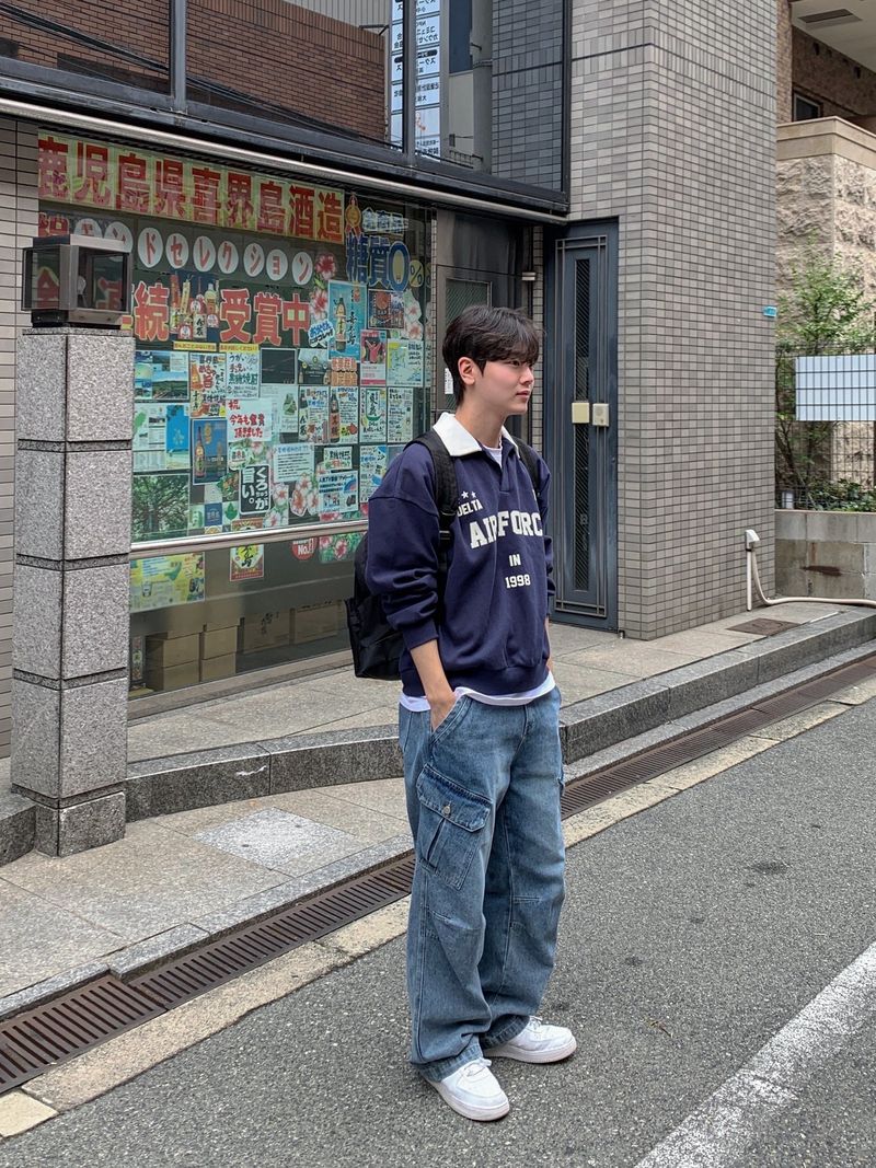 Tachi washed cargo denim pants