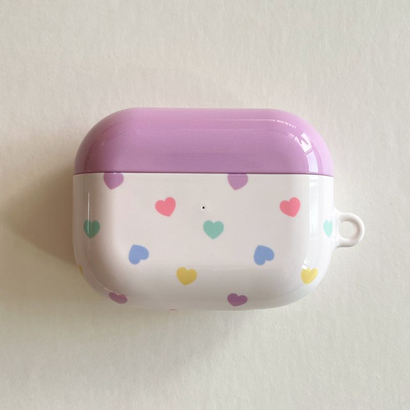 heart jelly glossy hard airpods case