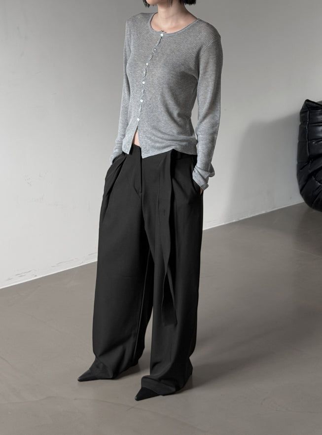 Bandell Strap Pintuck Slacks