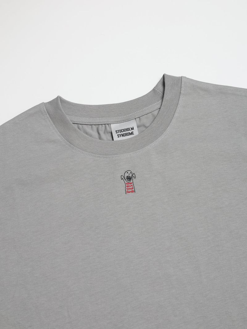DOODLE SKULL TEE - GREY