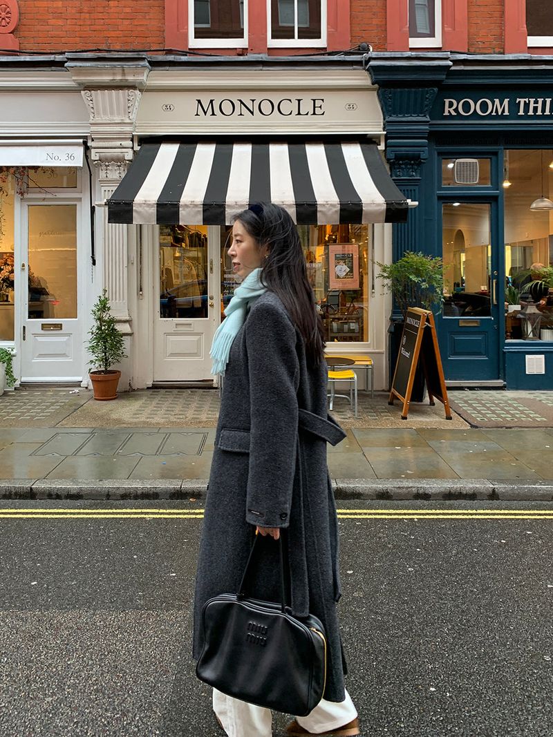 [MADE] Elton Stitch Wool Handmade Long Coat