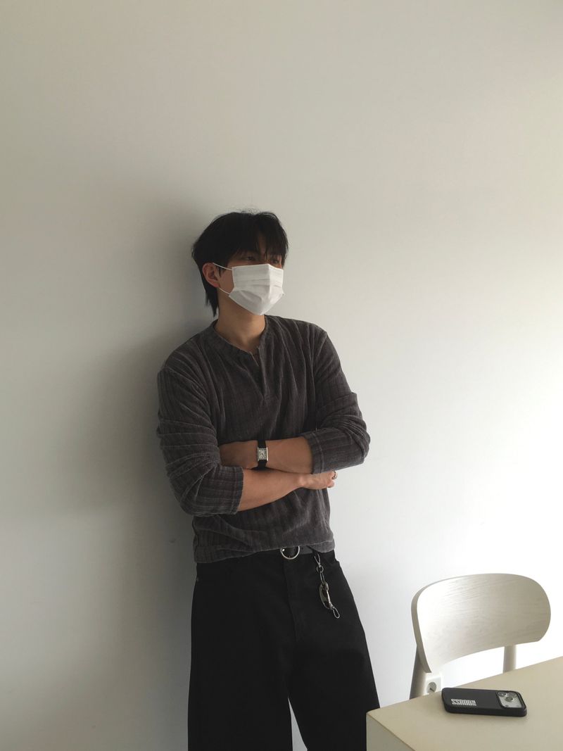 Rust Henry Neck Long Sleeve Knit 2C
