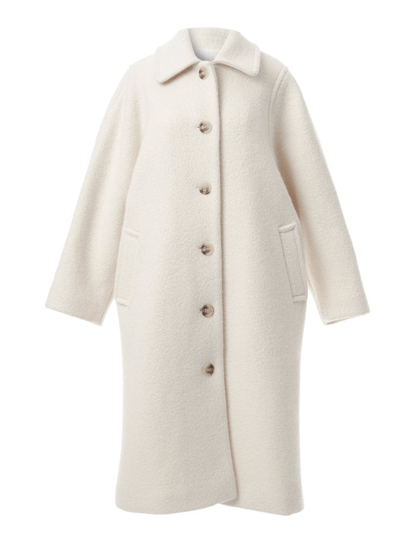 SINGLE LONG COAT_IVORY