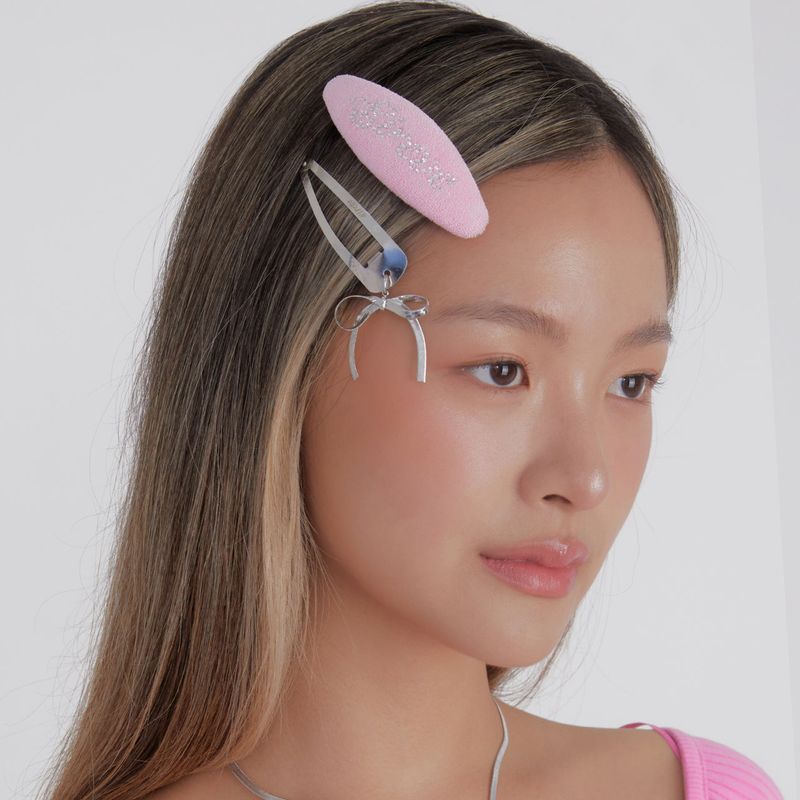 Eireve（エイレブ）の「LETTERING TERRY HAIR CLIP_PINK（Hair Accessories）」