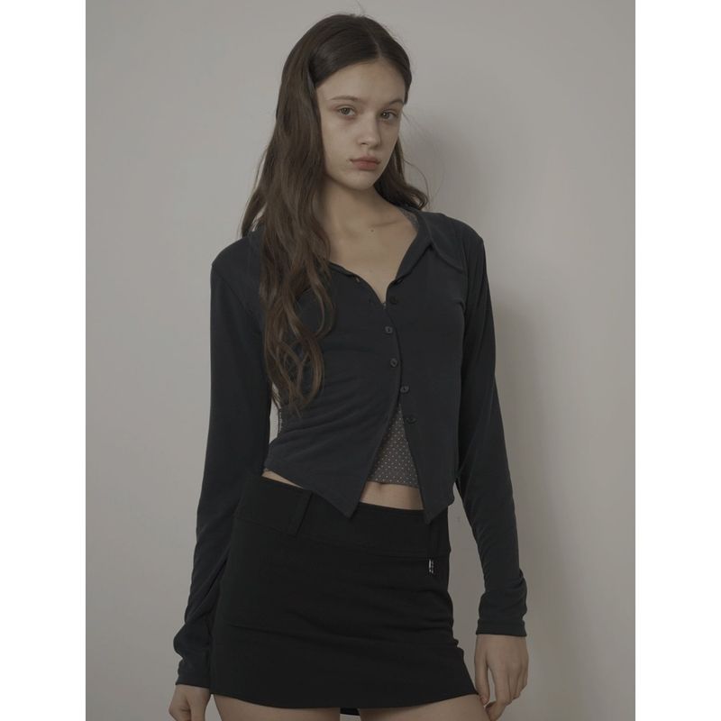 PALIN SEE-THROUGH SHIRT-WASHED BLACK