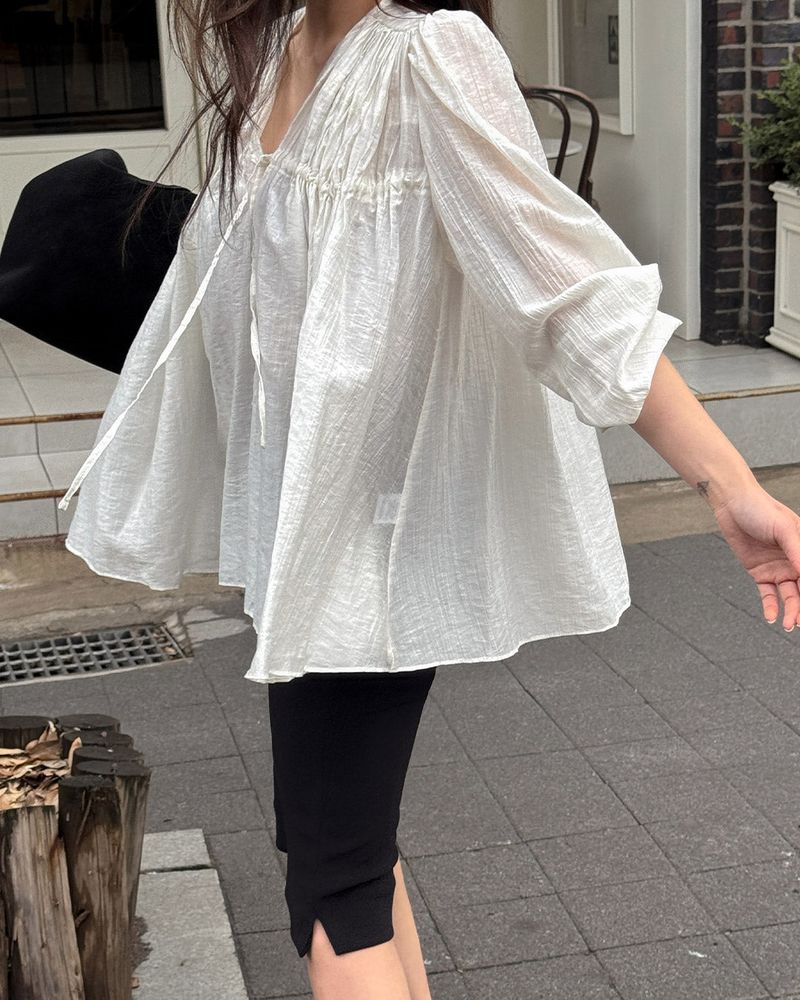 Vantine shirring blouse