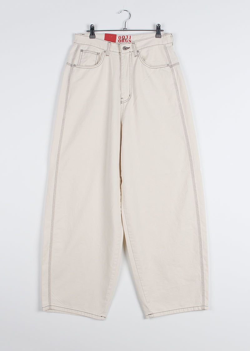 COLOR STITCH WIDE PANTS