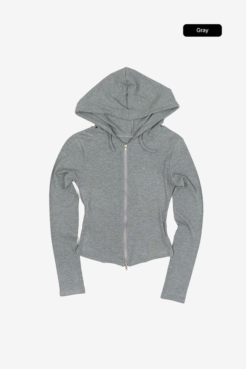 Ophelia slim hooded zip-up