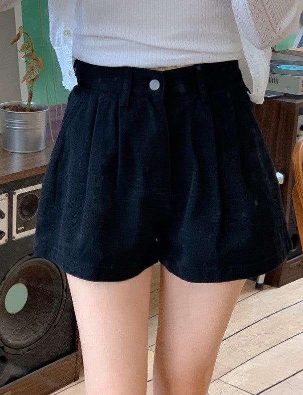 Two Pintuck Cotton Shorts (3color)