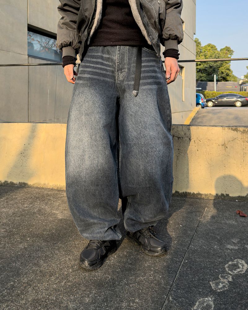 Kino Double Cat Washing Balloon Denim