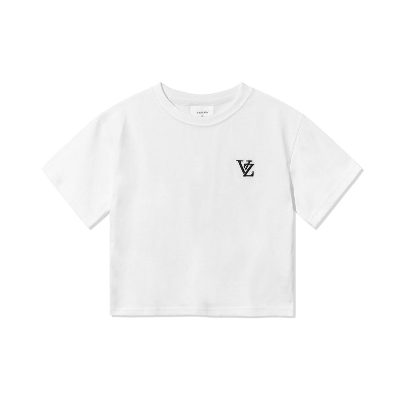 VZ 3D Logo Crop T-Shirts / White