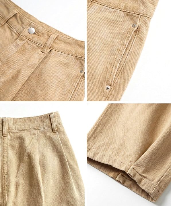 Wide Balloon Chino Pants Beige