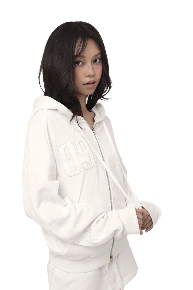 Basic logo low rise sweat skirt, White
