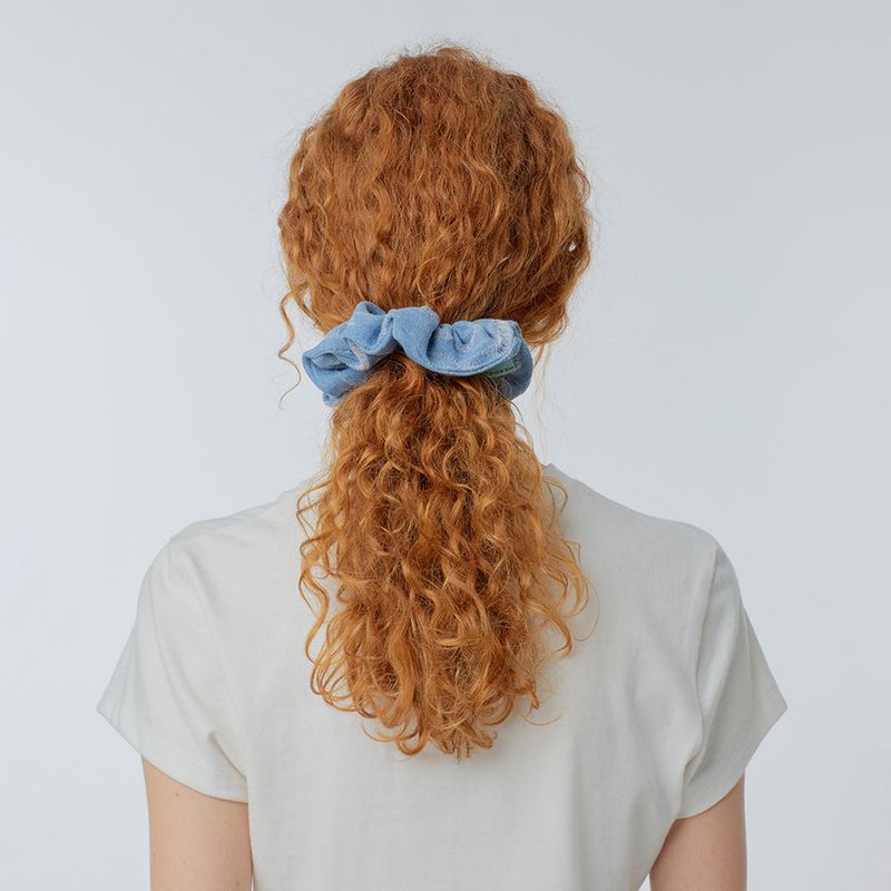 Denim hair scrunchie