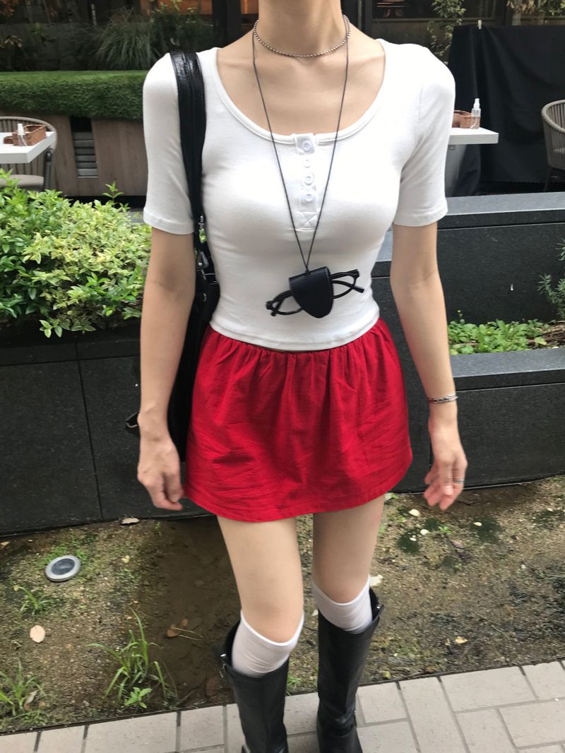 Natural Days Linen Mini Skirt