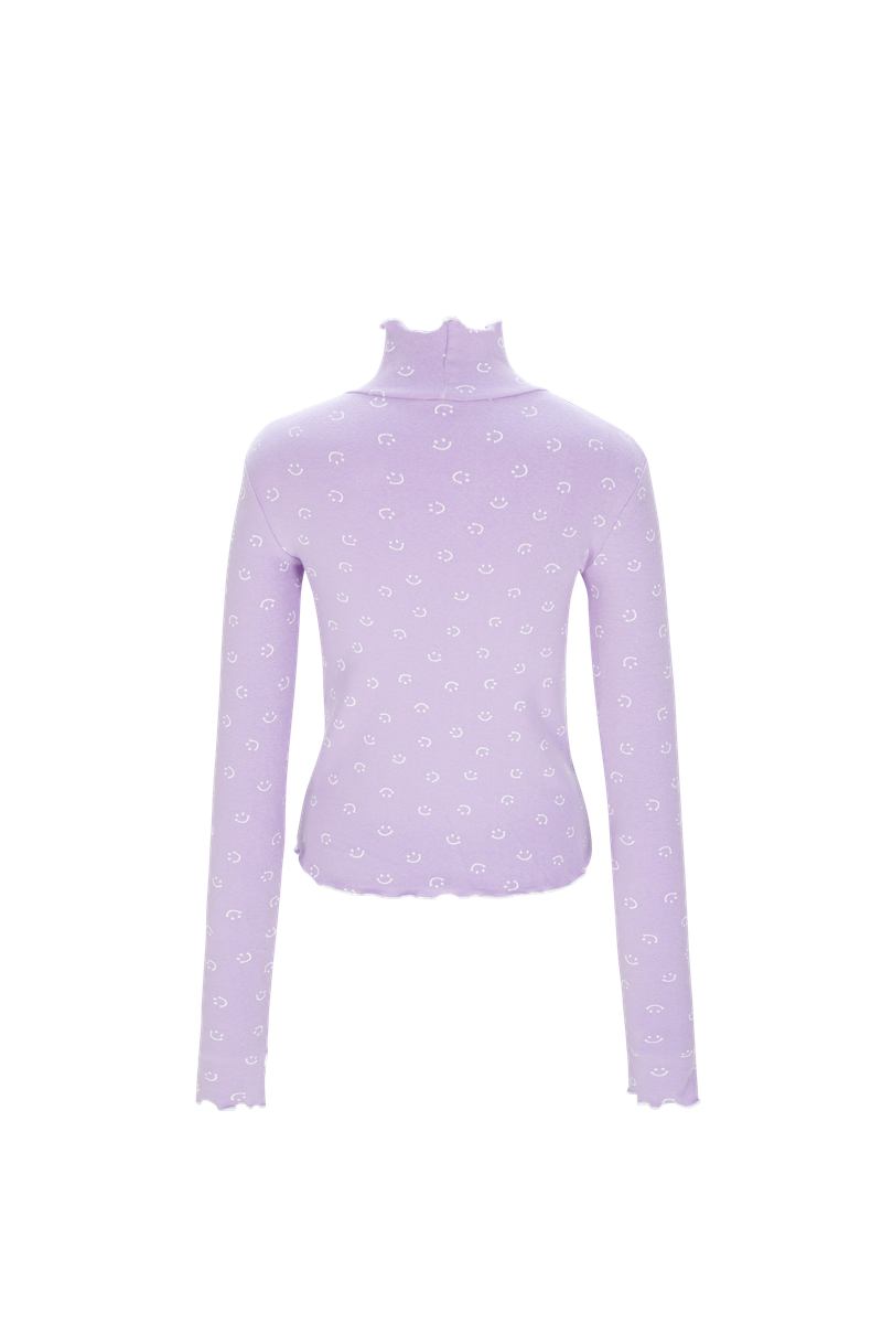 smile turtleneck lavender
