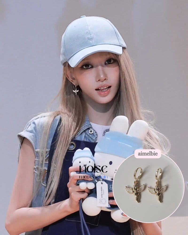 [MEOVV Sooin Earrings] Baby Angel Huggies Earrings - Gold Color