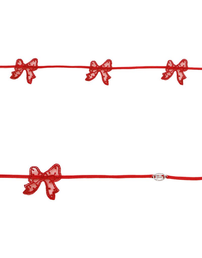 [MADE] Capsule02 Needle Work Ribbon Belt Strap _ Red