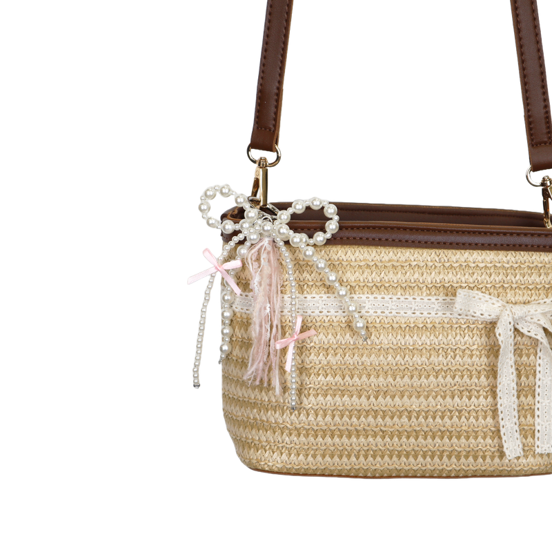 PEARL RIBBON TASSEL KEYRING