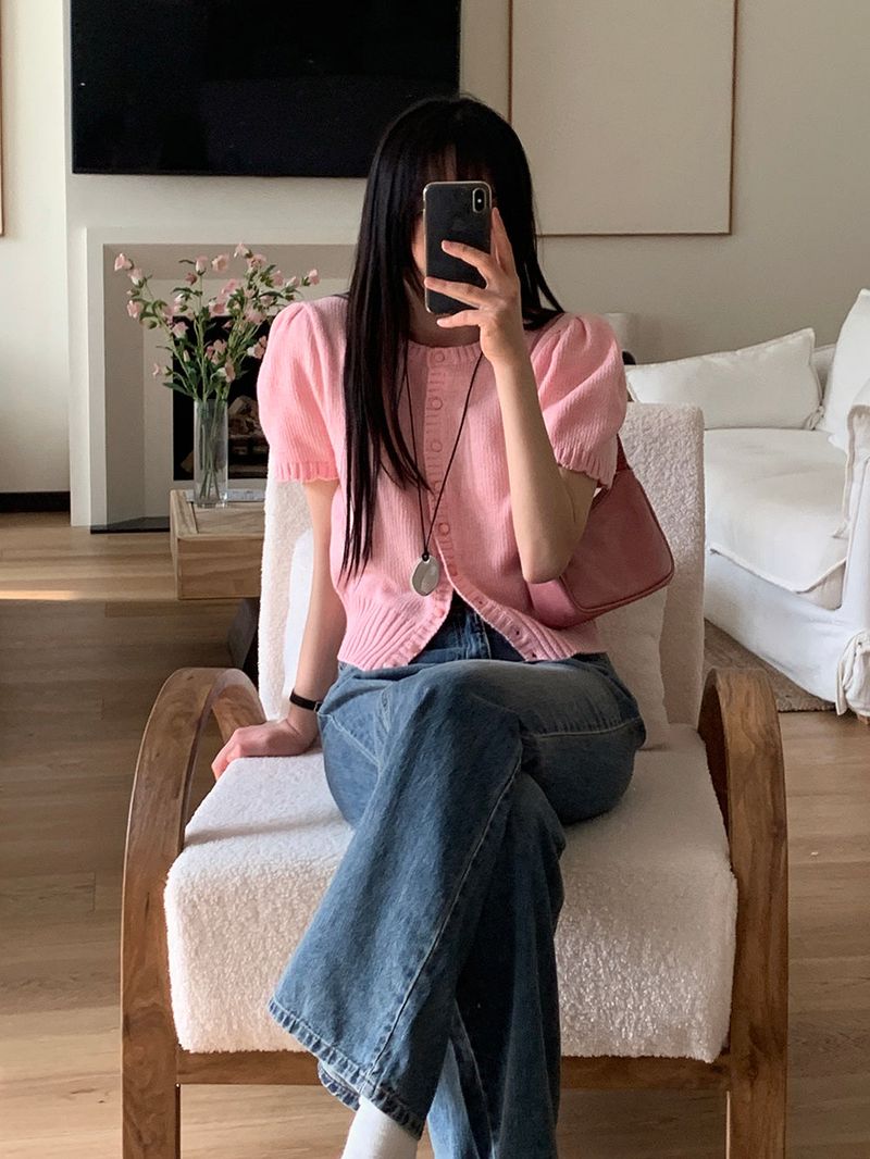 [MADE] Rendez Cashmere Puff Cardigan