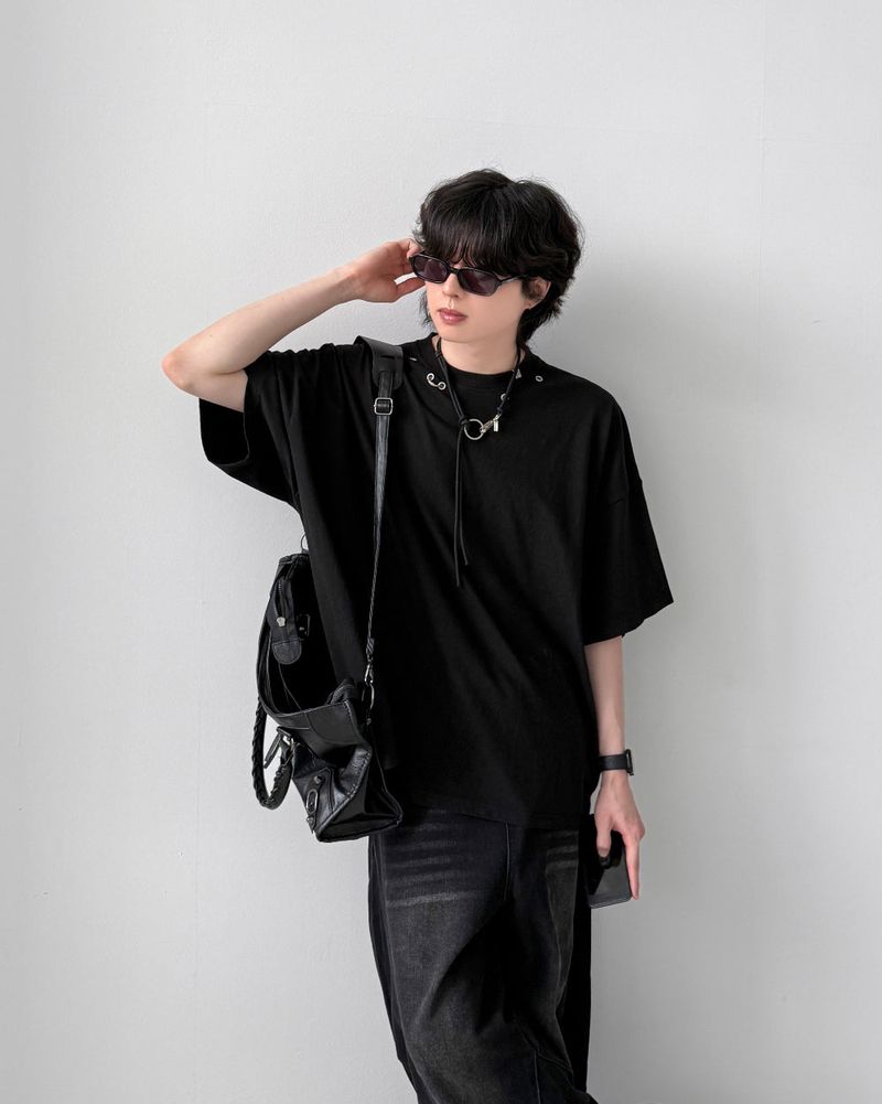 YOURNUS（ユアナス）の「Piercing Over Half Sleeve（Tops）」