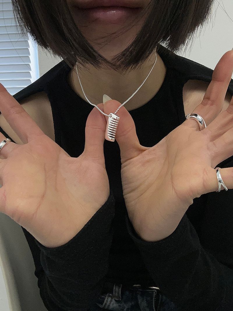  [925silver] Comb necklace