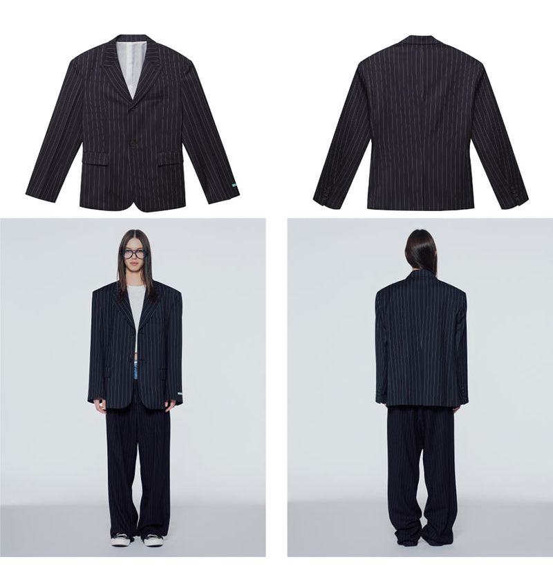 Oversized single-breasted jacket