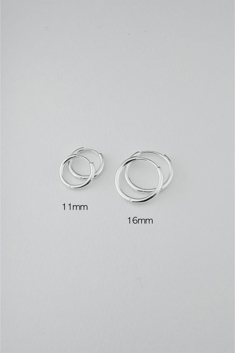 [925Silver] Basic one-touch earring (11mm)