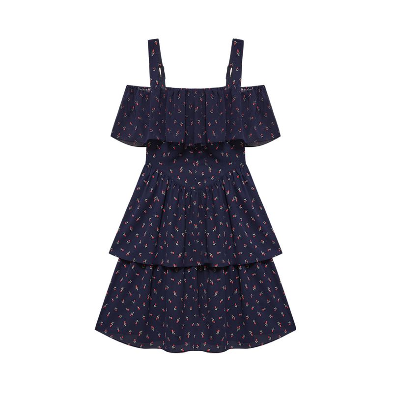 Off-the-shoulder tiered mini dress