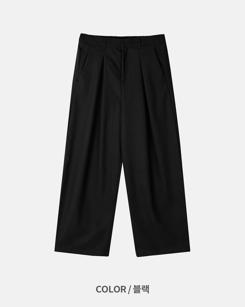 Tia Double-Pleat Wide Slacks