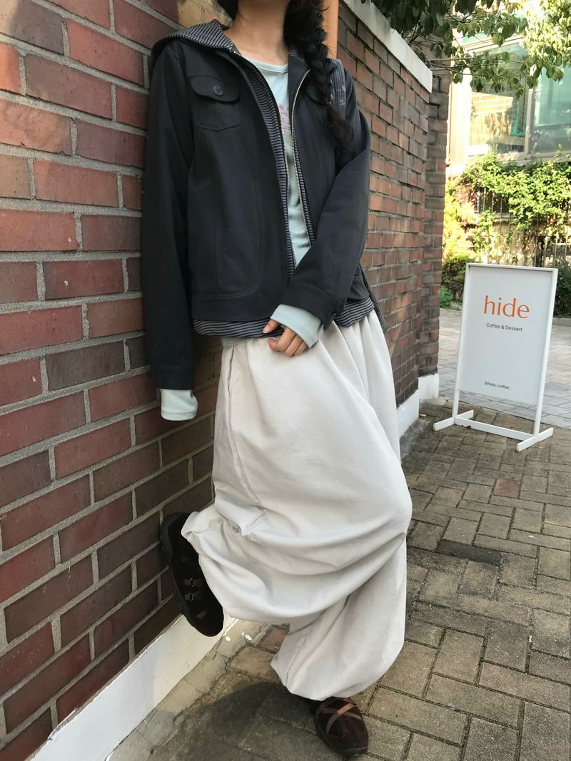 レイヤード フードジャケット