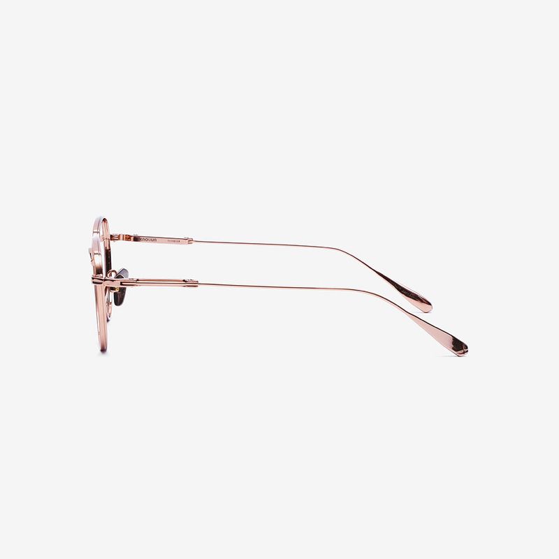 Knouun Round titanium glasses CODE. 102. F Rose Gold