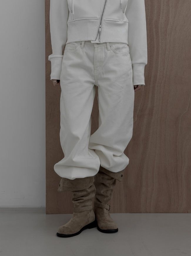 Velvet Denim Wide Pants