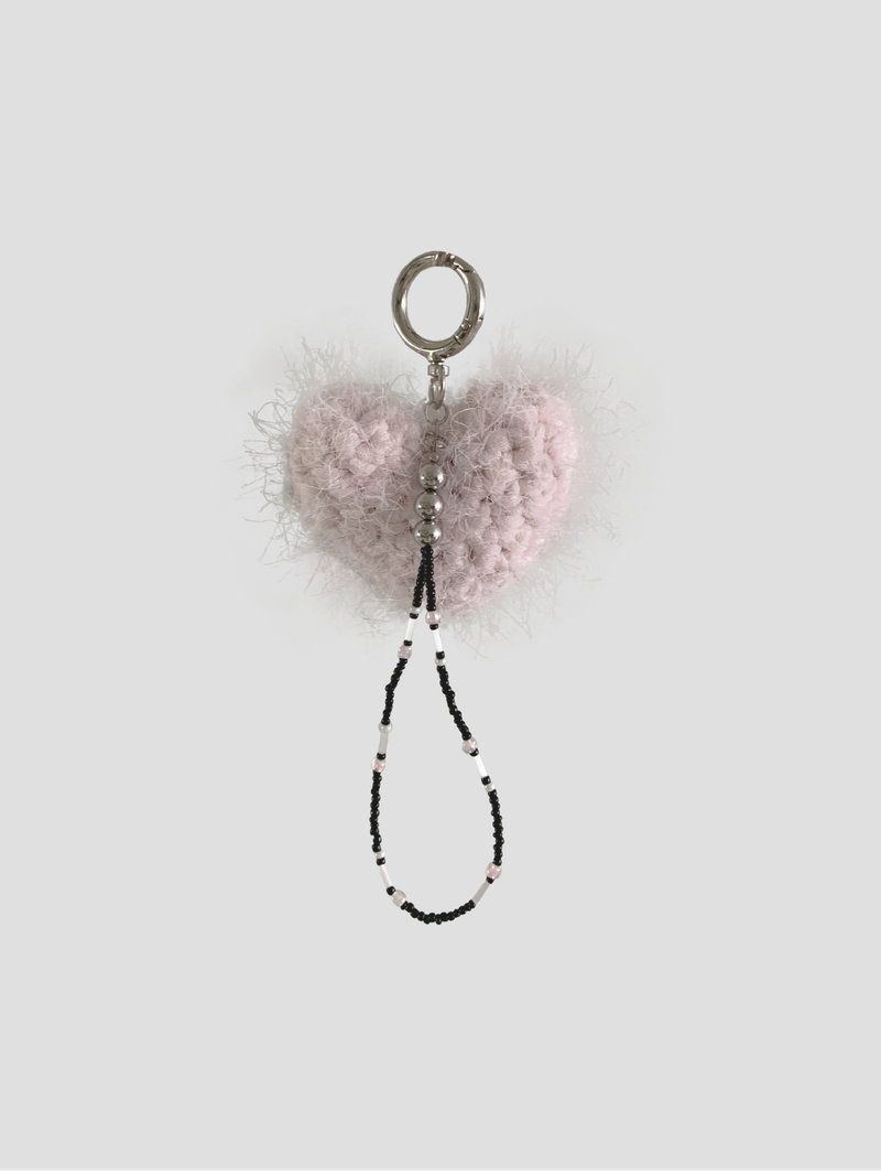 Heeu Studio（ヒユスタジオ）の「ハートキーホルダー_ベビーピンク（アクセサリー）」