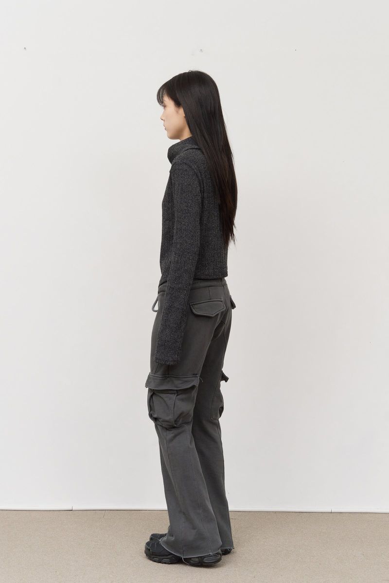 (W) Shield Slash Knitted Zip Up