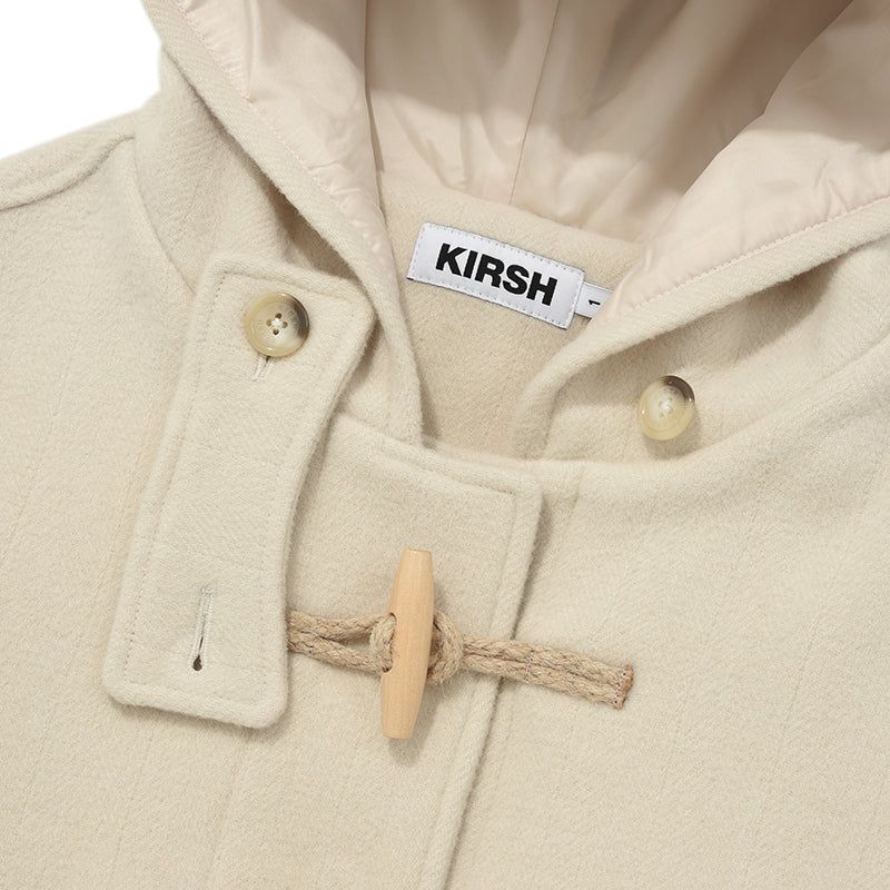 CHERRY HOODIE HALF DUFFLE COAT [IVORY]