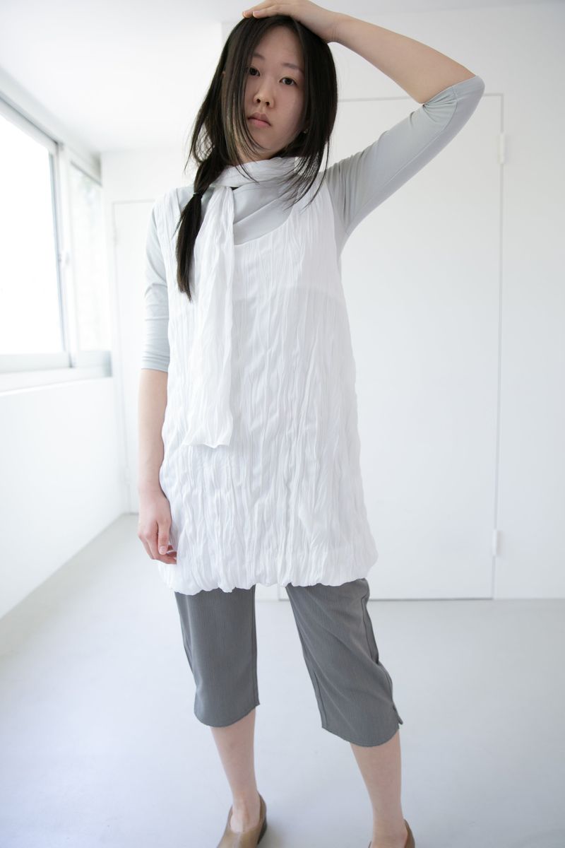 wrinkle scarf sleeveless ops(3colors)