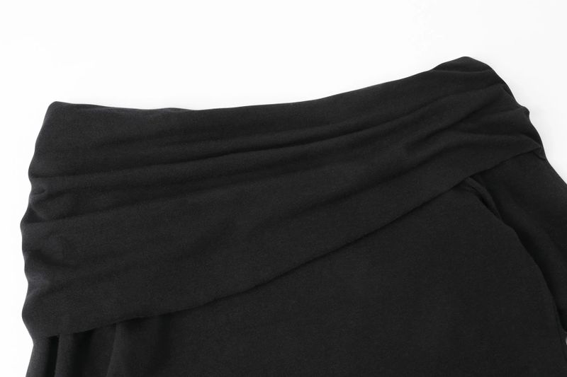 Serene drape top - black