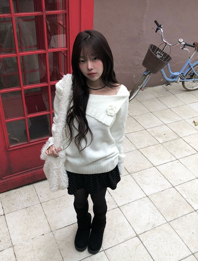 Lemme Dot Velvet Mini Skirt