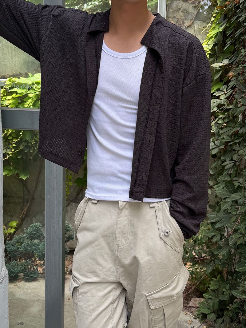Summer knit crop cardigan(3color)