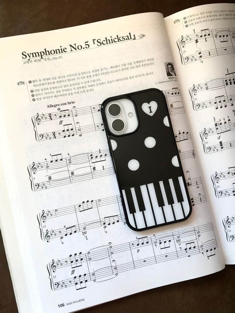 piano melody case - black 