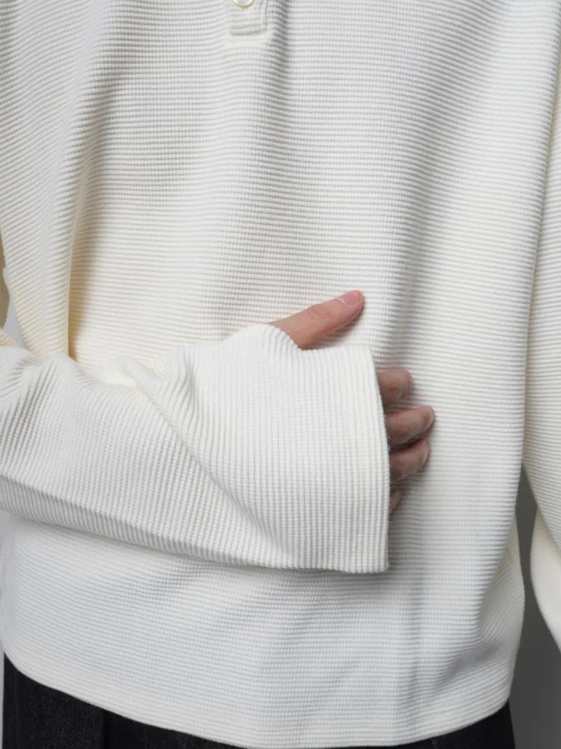 TP4 Waffle-Knit Henley Shirt
