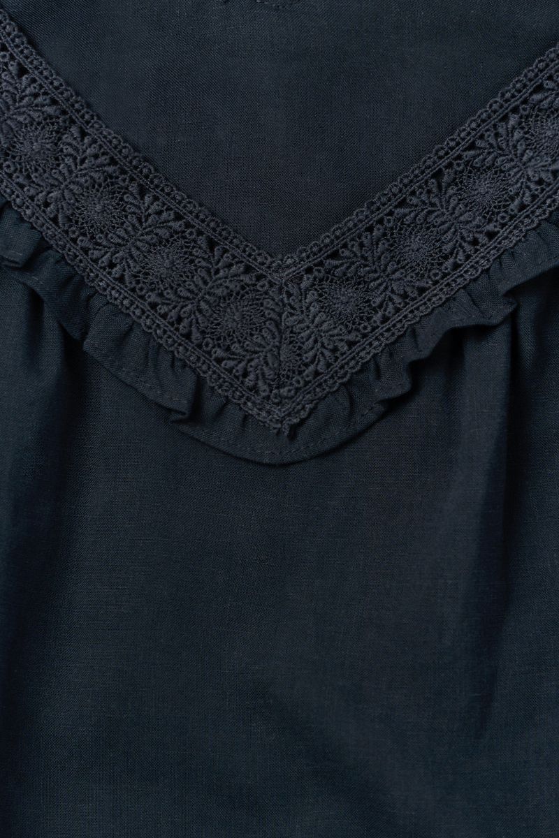 Bella lace blouse_navy