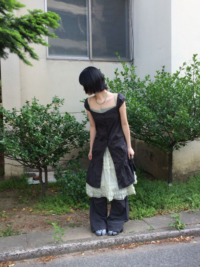 frilling Sheer skirt