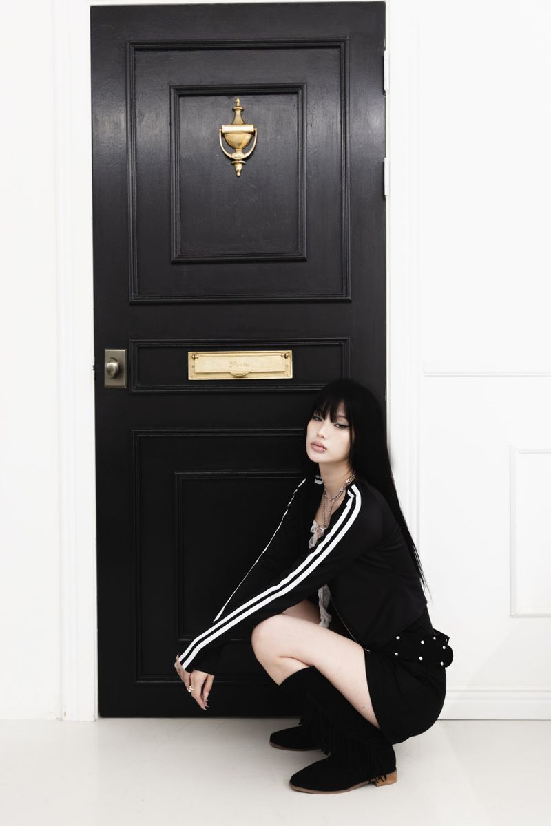 [Sepia] Basic cotton shorts (Black/White)