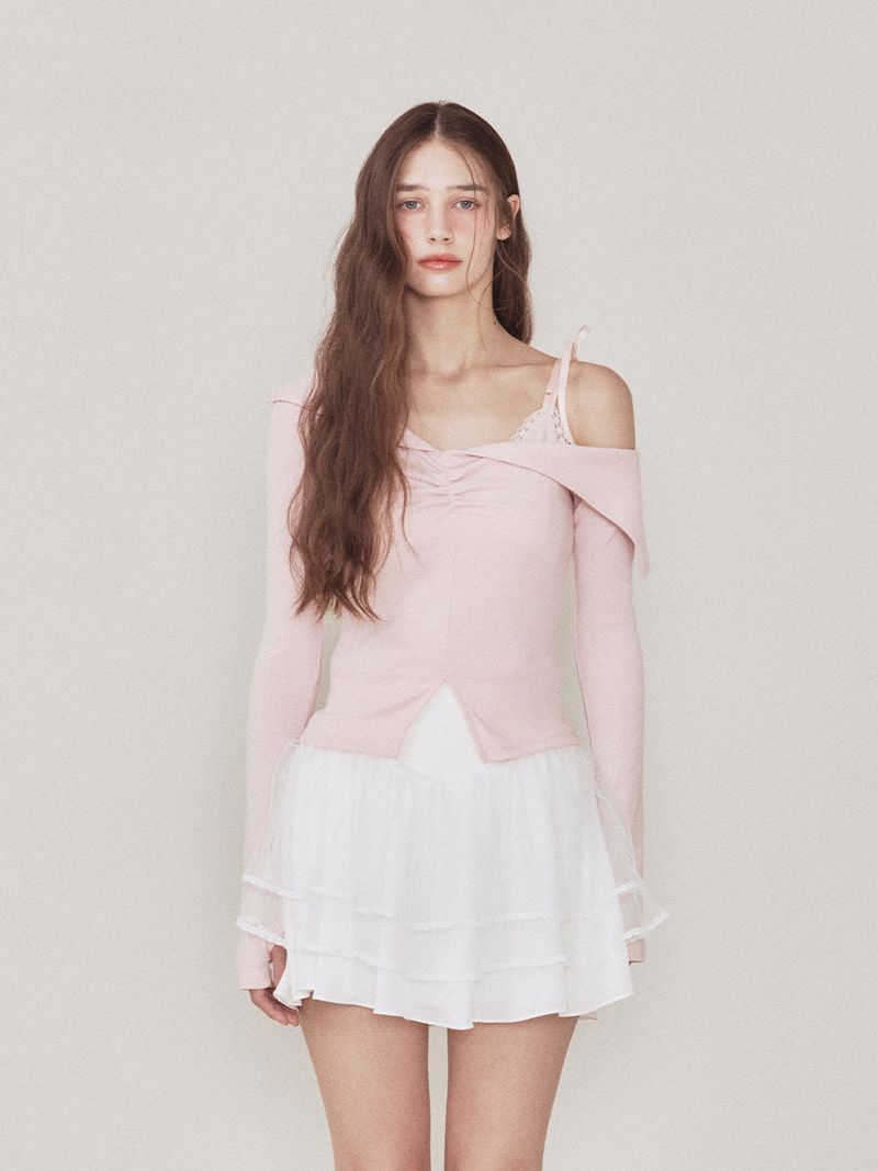 Not your rose（ノットユアローズ）の「Bunny top cardigan (Pink)（Tops）」