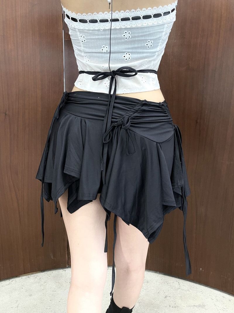 933. Free strap shirring mini sk-pt (2color)